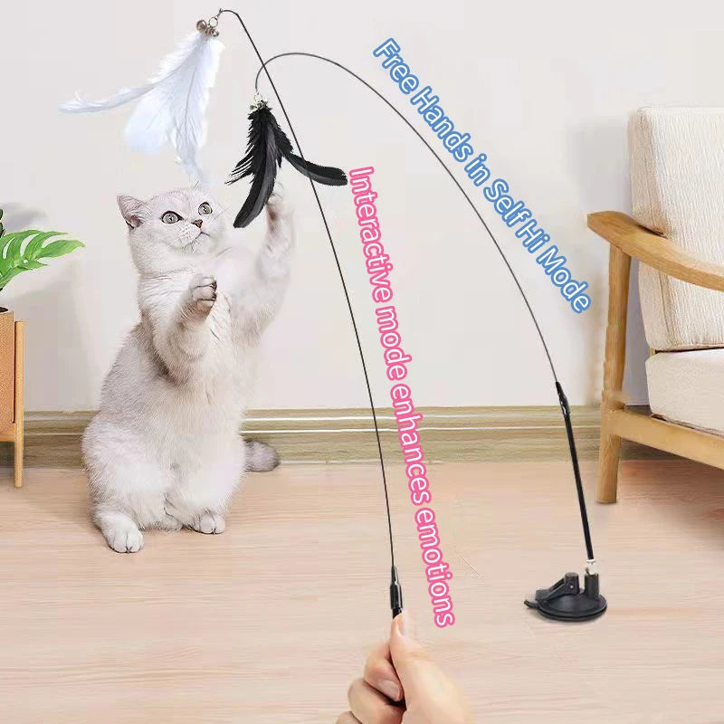 Interactive Hands-Free Cat Teaser Wand