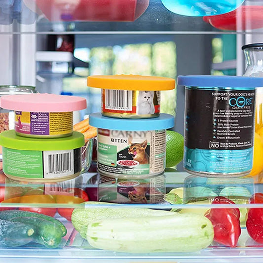Reusable Pet Food Can Cover & Spoon Set