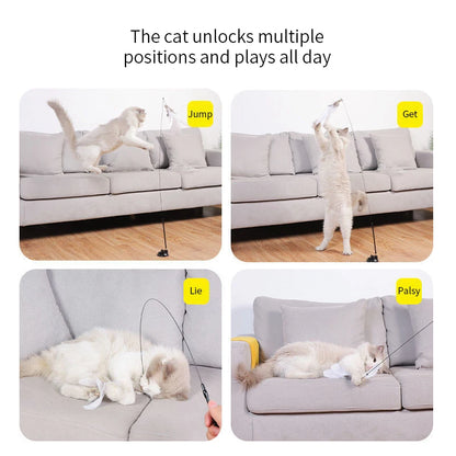 Interactive Hands-Free Cat Teaser Wand