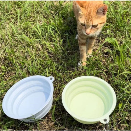 2pcs Collapsible Silicone Pet Bowls