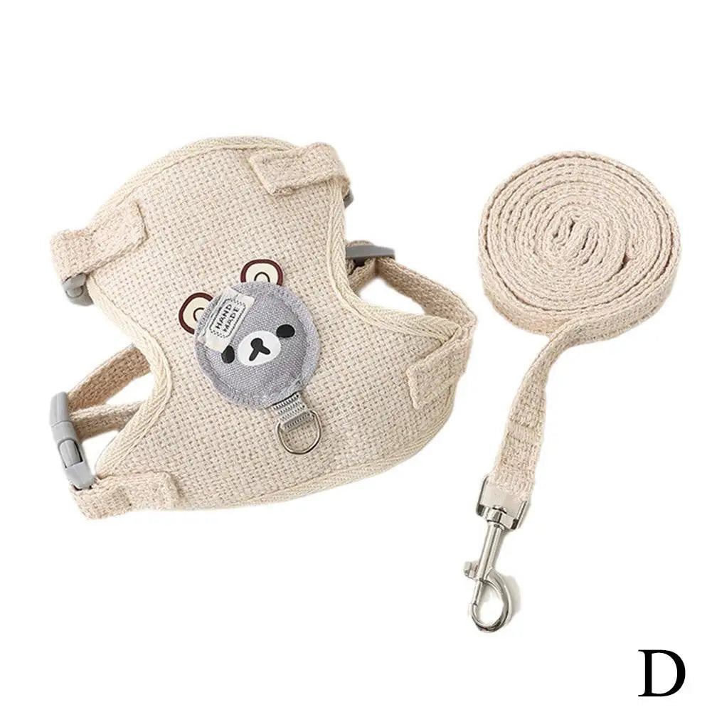 Soft Undershirt-Style Pet Harness & Leash Set