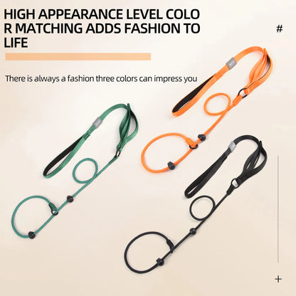 Durable Nylon Woven Pet Collar And Leash Fashion Appearance Nylon Woven Circular Chain for Walking Pet Dogs Training Equipment
