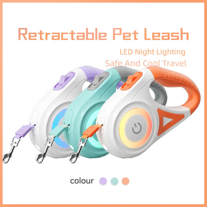 LED Retractable Dog Lead