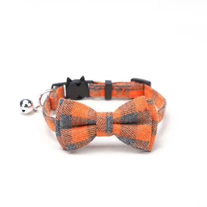 Festive Plaid Cat Collar
