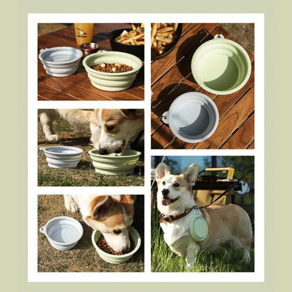 2pcs Collapsible Silicone Pet Bowls