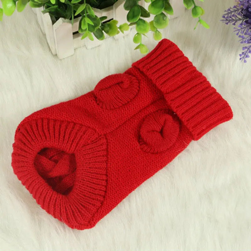 Knitted Winter Dog Jumper