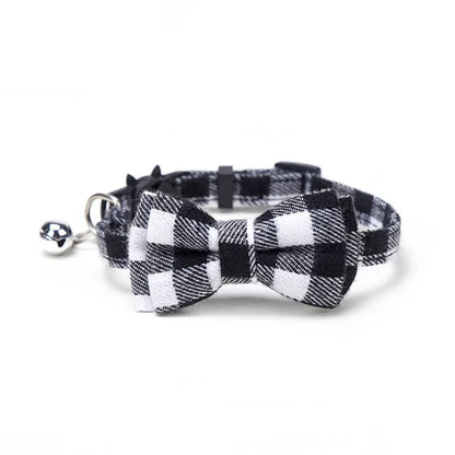 Festive Plaid Cat Collar