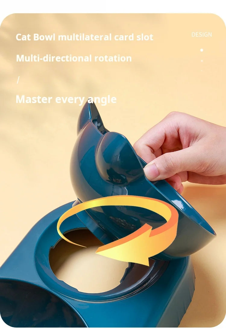 3-in-1 Tilted Cat Bowl Set